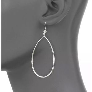 Ippolita classico oval hoop with diamond earrings